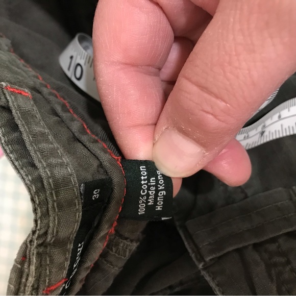 J.Crew Mens dark green cargo shorts cotton waist 30 - Picture 5 of 9